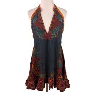 Free People Steal The Sun Tunic Halter Tank Top / Dress Size Small